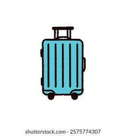 Hand drawn illustration of simple suitcase