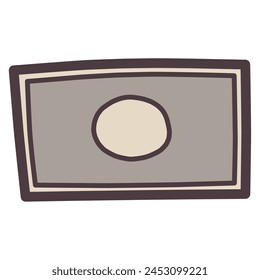 Ilustración dibujada a mano de billetes simplemente deformados