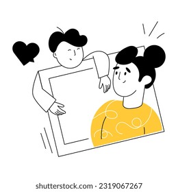 Hand drawn illustration of son love 