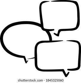 Hand drawn illustration of speech bubble for leave feedback