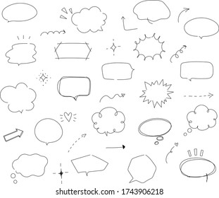 A hand drawn illustration of speech bubbles. 