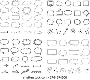 A hand drawn illustration of speech bubbles. 