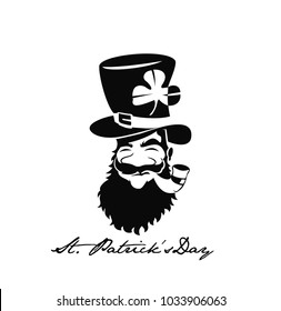 Hand drawn illustration of st. Patricks day, text, holiday, vector illustration