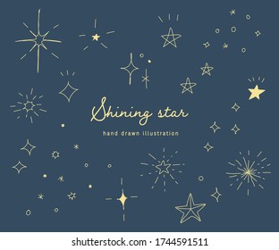 A hand drawn illustration of stars.