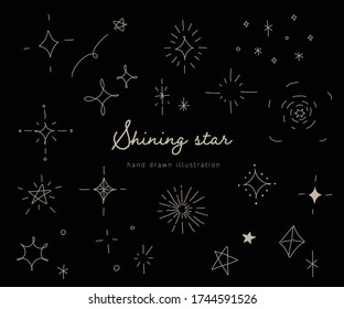 Hand Drawn Illustration Stars Stock Vector (Royalty Free) 1744591529