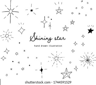 A hand drawn illustration of stars.