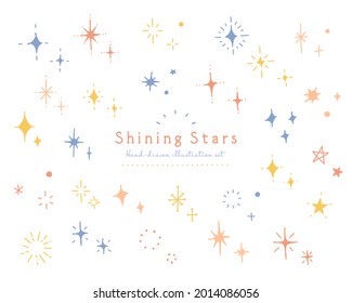 A hand drawn illustration of stars.