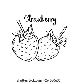 Hand drawn illustration of Strawberry.