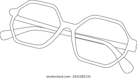 hand drawn illustration of a sunglass