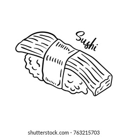 Hand drawn illustration of Sushi.