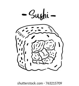 Hand drawn illustration of Sushi.