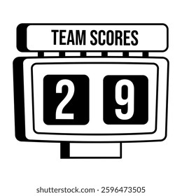A hand drawn illustration of team scoreboard 
