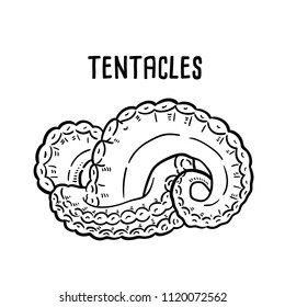 Hand drawn illustration of tentacles.