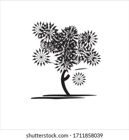 Hand drawn illustration trees Vector