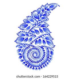 hand drawn illustration in Ukrainian folk style