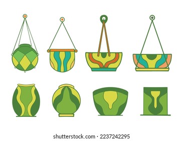 hand drawn illustration of vase  for decoration