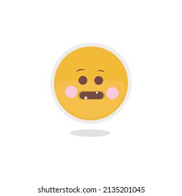 Vector de ilustración dibujado a mano Emoji sobre fondo blanco