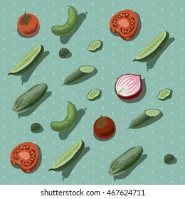 Hand drawn illustration of vegetables
