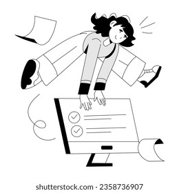 Hand drawn illustration of virtual survey 