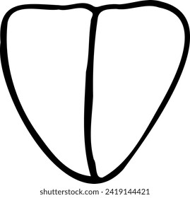Hand drawn illustration of water caltrop (Trapa natans).