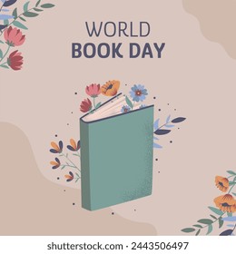 Ilustración dibujada a mano para la celebración del día mundial del libro. Ilustración de vector