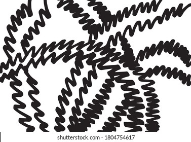 Hand drawn illustrations of brush strokes, grunge texture background isolated on white background.  