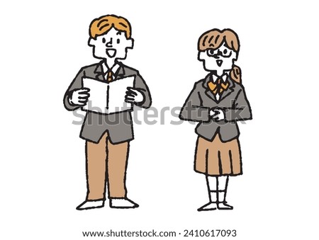 Hand drawn illustrations by choir students