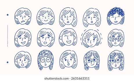 Ilustraciones dibujadas a mano de emociones humanas perfectas para narrar Diseños gráficos y proyectos de animación