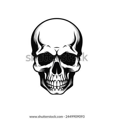 Hand drawn illustrator welding skull logo hand made drawing easy health