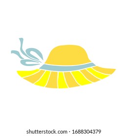 Handgezeichnetes Bild eines Hutes. Doodle-Stil. Vektorgrafik.