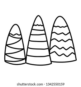 Hand drawn image of a mountain peak, engraving style - Vector Illustration EPS