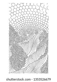 Hand drawn image of a mountain peak, engraving style, grunge textured vector illustrations