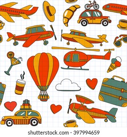 Hand drawn images Travel adventure balloon For any kind of design