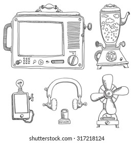 hand drawn improbable household appliance
