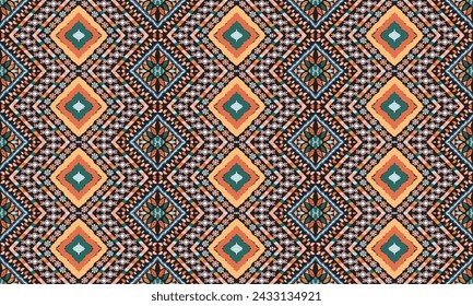 Hand drawn Indian embroidery, ornaments, folklore, geometric, tribal vector textures. Seamless stripes in the style of Aztec, Scandinavian, Slavic, Mexican, folk patterns.