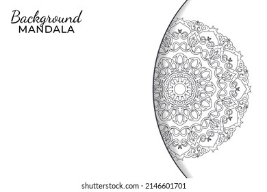 hand drawn indian ornament mandala on background style.