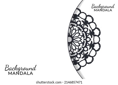 hand drawn indian ornament mandala on background style.