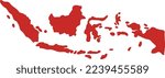 Hand drawn indonesian map illustration