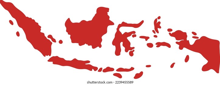 handgezeichnete indonesische Kartengrafik