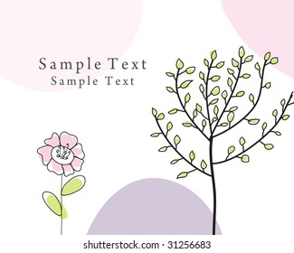 Hand drawn infant card for design use