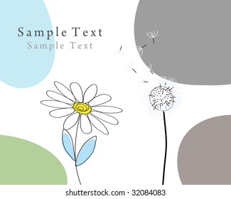 Hand drawn infant card for design use