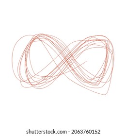 hand drawn infinity art illustration