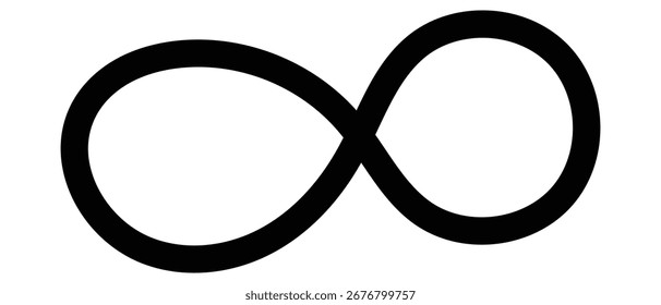 handgezeichnetes Infinity-Symboldesign auf weißem Hintergrund.