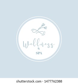 Hand drawn infinity logo template for spa salon.
