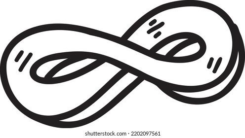 Hand Drawn infinity sign illustration isolated on background