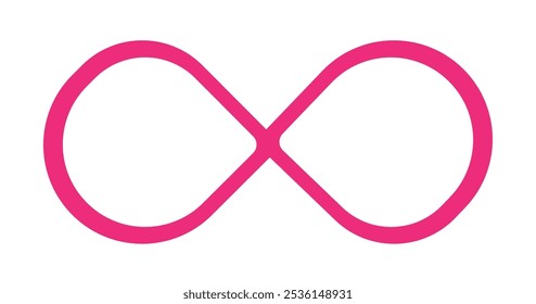 Hand drawn infinity symbol. Black infinity icon. Eternity, infinite, limitless and forever signs.