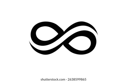 Hand drawn infinity symbol. Black infinity icon. Eternity, infinite, limitless and forever signs. isolated on white and black background. Vector illustration . EPS 10 . 