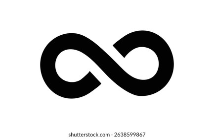 Hand drawn infinity symbol. Black infinity icon. Eternity, infinite, limitless and forever signs. isolated on white and black background. Vector illustration . EPS 10 . 