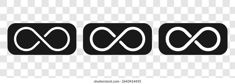 Hand drawn infinity symbol. Black infinity icon. Eternity, infinite, limitless and forever signs.