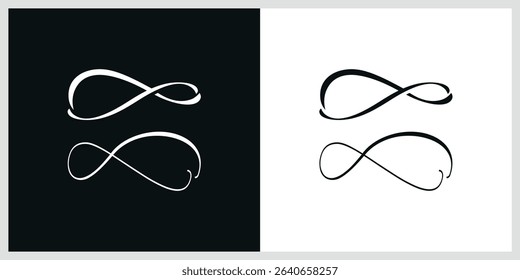 Hand drawn infinity symbol. Infinity icon in black. Eternity sign, infinity icon.